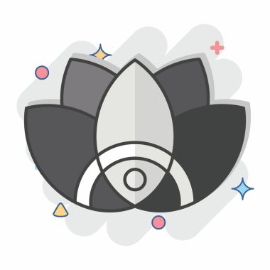 Simge Çiçeği. Yerli halk sembolüyle ilgili. Çizgi roman. Basit dizayn edilebilir. Basit resimleme