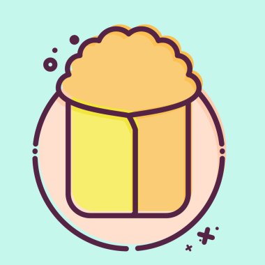 İkon Shawarma. Suudi Arabistan sembolüyle ilgili. MBE tarzı. Basit dizayn edilebilir. Basit resimleme