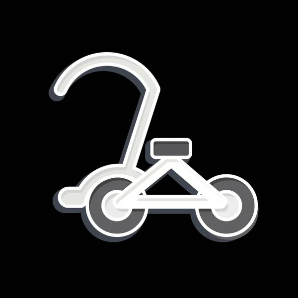 Icône Cycle Lié Symbole Cambodge Style Brillant Conception Simple Modifiable — Image vectorielle