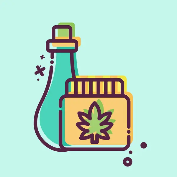 stock vector Icon Cannabis Product. related to Cannabis symbol. MBE style. simple design editable. simple illustration