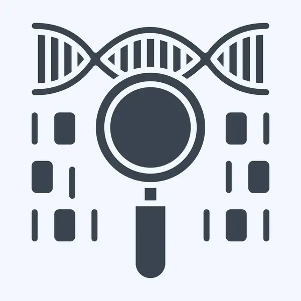 Genetischer Symbolcode Mit Dem Symbol Für Biochemie Verwandt Glyphen Stil — Stockvektor