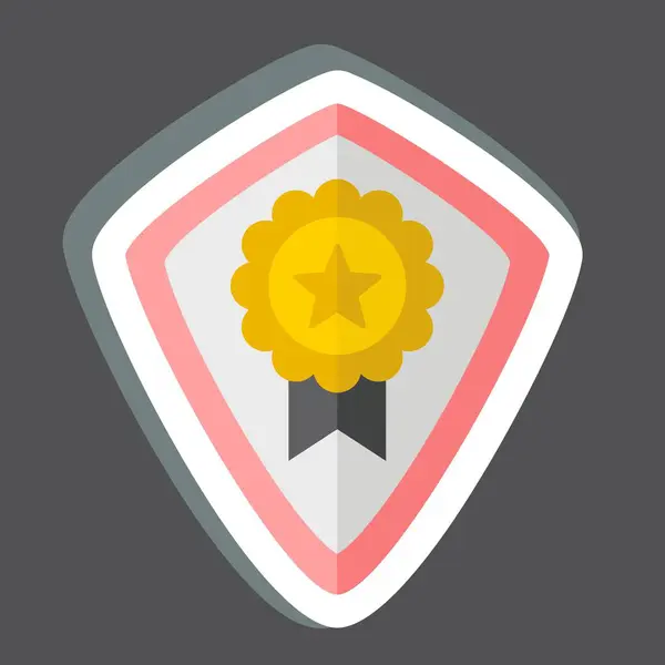 Sticker Award Gerelateerd Aan Award Symbool Eenvoudig Ontwerp Bewerkbaar Eenvoudige — Stockvector