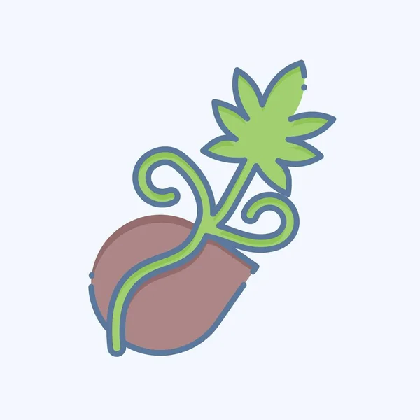 Sementes Icon Cannabis Relacionado Com Símbolo Cannabis Estilo Doodle Design —  Vetores de Stock