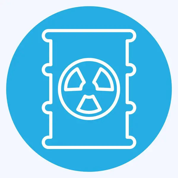 Ikoon Nucleaire Vervuiling Gerelateerd Aan Het Symbool Klimaatverandering Blauwe Ogen — Stockvector
