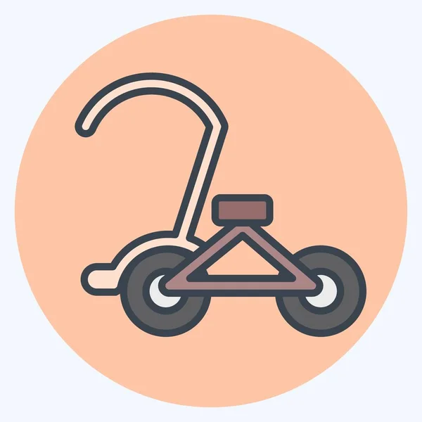 Ciclo Ícone Relacionado Com Símbolo Camboja Estilo Companheiro Cor Design — Vetor de Stock