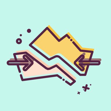 Simge Plakası Tektoniği. İklim Değişikliği sembolüyle ilgili. MBE tarzı. Basit dizayn edilebilir. Basit resimleme