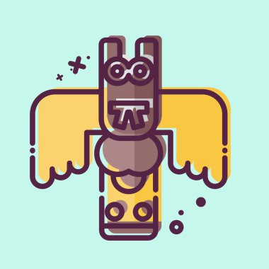 Simge Totem. Alaska sembolüyle ilgili. MBE tarzı. Basit dizayn edilebilir. Basit resimleme