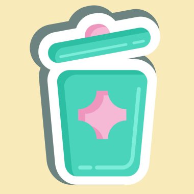 Çıkartma kutusu. Şehir Parkı sembolü için uygun. Basit dizayn edilebilir. tasarım şablonu. Basit resimleme