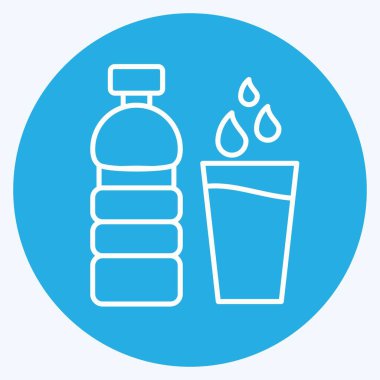 Simge Suyu. Şehir Parkı sembolü için uygun. Mavi gözlü. Basit dizayn edilebilir. tasarım şablonu. Basit resimleme