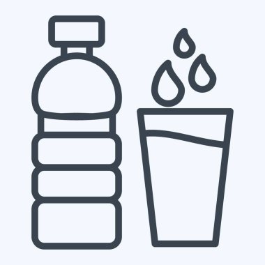 Simge Suyu. Şehir Parkı sembolü için uygun. Sıra tarzı. Basit dizayn edilebilir. tasarım şablonu. Basit resimleme