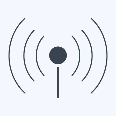 İkon kablosuz internet. Şehir Parkı sembolü için uygun. Kabartma tarzı. Basit dizayn edilebilir. tasarım şablonu. Basit resimleme