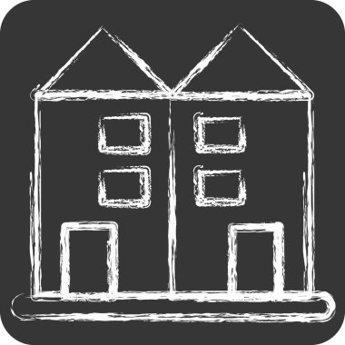 Simge dairesi. Eğitim sembolü için uygun. Tebeşir stili. Basit dizayn edilebilir. tasarım şablonu