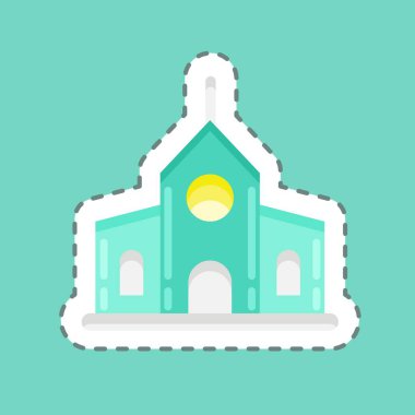 Sticker line cut Municipal. suitable for education symbol. simple design editable. design template vector. simple illustration