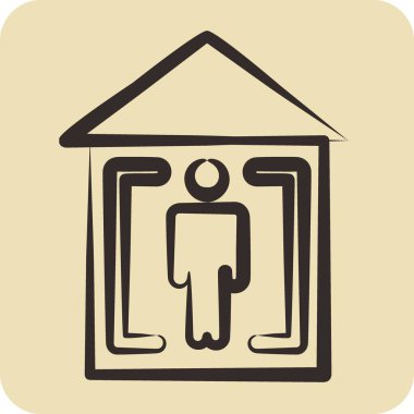 Simge Öz İzolasyonu. Grip sembolü için uygun. El çizimi tarzı. Basit dizayn edilebilir. dizayn şablonu