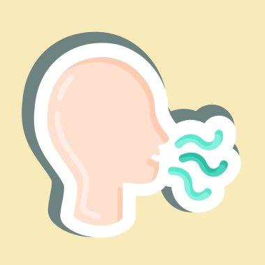 Sticker Loss Of Smell. suitable for flu symbol. simple design editable. design template vector. simple illustration