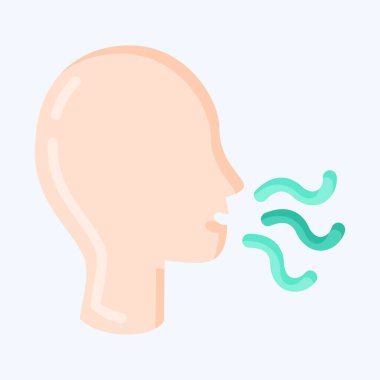 Icon Loss Of Smell. suitable for flu symbol. flat style. simple design editable. design template vector. simple illustration