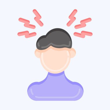 Icon Headaches. suitable for flu symbol. flat style. simple design editable. design template vector. simple illustration