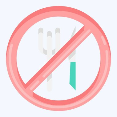 Icon Decreased Appetite. suitable for flu symbol. flat style. simple design editable. design template vector. simple illustration