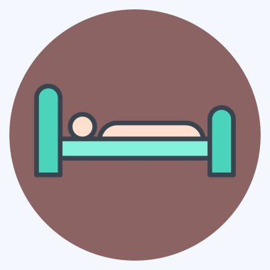 Icon Sleep. suitable for flu symbol. color mate style. simple design editable. design template vector. simple illustration