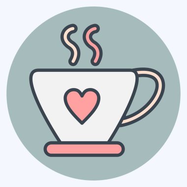 Icon Hot Drinks. suitable for flu symbol. color mate style. simple design editable. design template vector. simple illustration