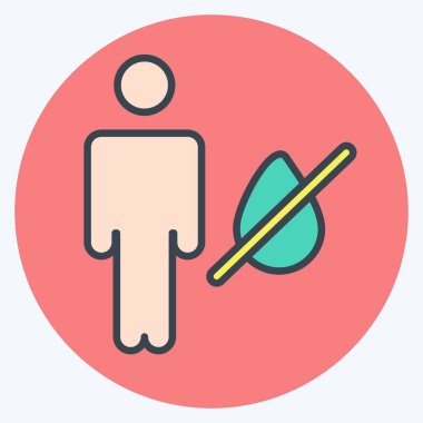 Icon Dehydration. suitable for flu symbol. color mate style. simple design editable. design template vector. simple illustration