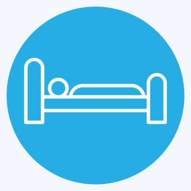 Icon Sleep. suitable for flu symbol. blue eyes style. simple design editable. design template vector. simple illustration