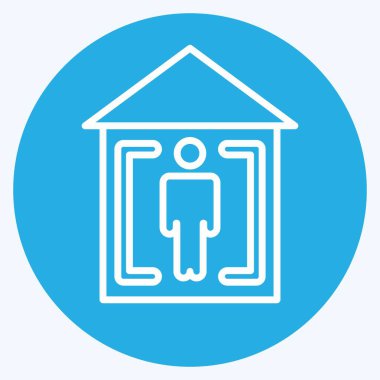 Icon Self Isolating. suitable for flu symbol. blue eyes style. simple design editable. design template vector. simple illustration