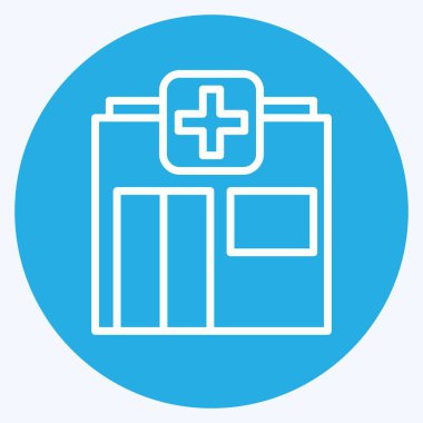 Icon Pharmacy. suitable for flu symbol. blue eyes style. simple design editable. design template vector. simple illustration