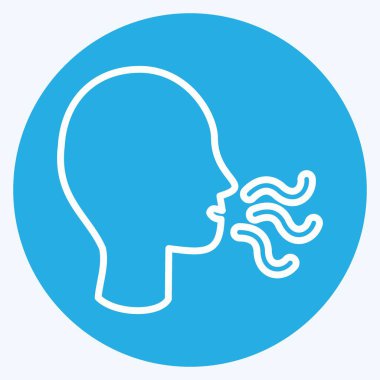 Icon Loss Of Smell. suitable for flu symbol. blue eyes style. simple design editable. design template vector. simple illustration