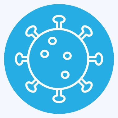 Icon Flu Virus. suitable for flu symbol. blue eyes style. simple design editable. design template vector. simple illustration