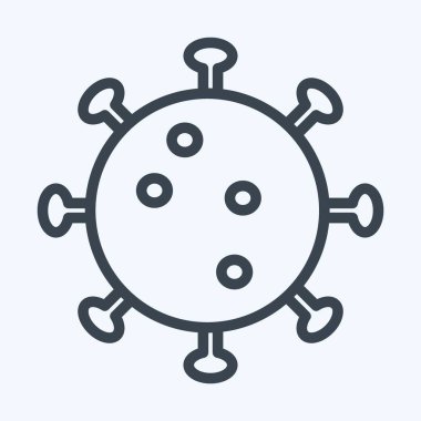 Icon Flu Virus. suitable for flu symbol. line style. simple design editable. design template vector. simple illustration