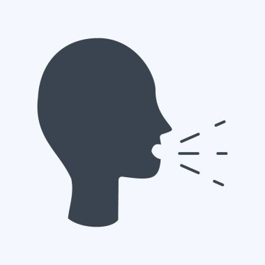 Icon Sneezing. suitable for flu symbol. glyph style. simple design editable. design template vector. simple illustration