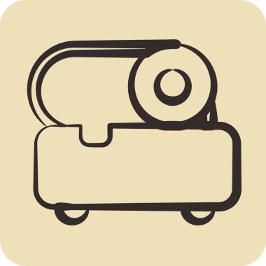 Simge dilimleyici. Mutfak gereçleri sembolü için uygun. El çizimi tarzı. Basit tasarım düzenlenebilir