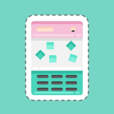 Sticker line cut Ice Maker. suitable for Kitchen Appliances symbol. simple design editable. design template vector. simple illustration