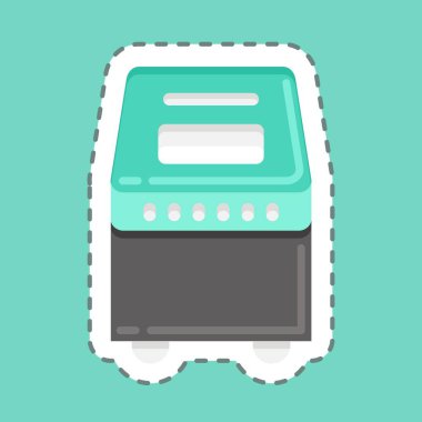 Sticker line cut Bread Maker. suitable for Kitchen Appliances symbol. simple design editable. design template vector. simple illustration