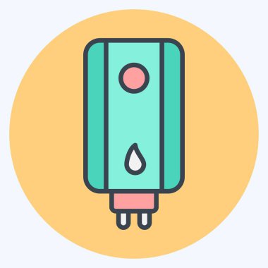 Icon Water Heater. suitable for Kitchen Appliances symbol. color mate style. simple design editable. design template vector. simple illustration