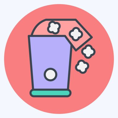 Icon Popcorn Maker. suitable for Kitchen Appliances symbol. color mate style. simple design editable. design template vector. simple illustration