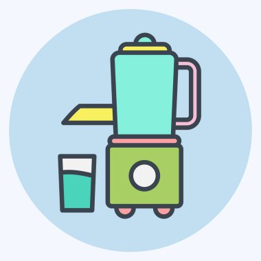 Icon Juicer. suitable for Kitchen Appliances symbol. color mate style. simple design editable. design template vector. simple illustration