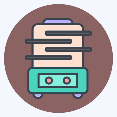 Icon Food Dehydrator. suitable for Kitchen Appliances symbol. color mate style. simple design editable. design template vector. simple illustration