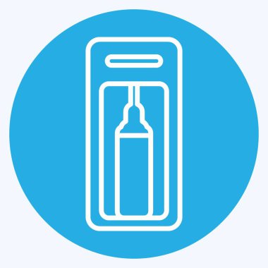 Icon Soda Machine. suitable for Kitchen Appliances symbol. blue eyes style. simple design editable. design template vector. simple illustration