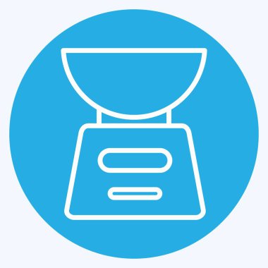 Icon Scales. suitable for Kitchen Appliances symbol. blue eyes style. simple design editable. design template vector. simple illustration