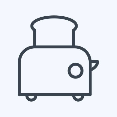 Icon Toaster. suitable for Kitchen Appliances symbol. line style. simple design editable. design template vector. simple illustration