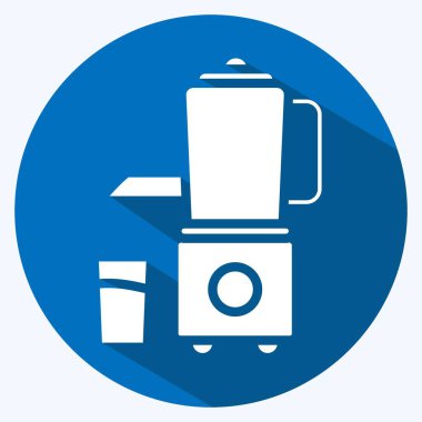 Icon Juicer. suitable for Kitchen Appliances symbol. long shadow style. simple design editable. design template vector. simple illustration