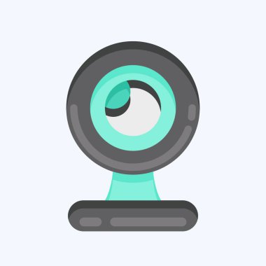Icon Webcam. suitable for Computer Components symbol. flat style. simple design editable. design template vector. simple illustration