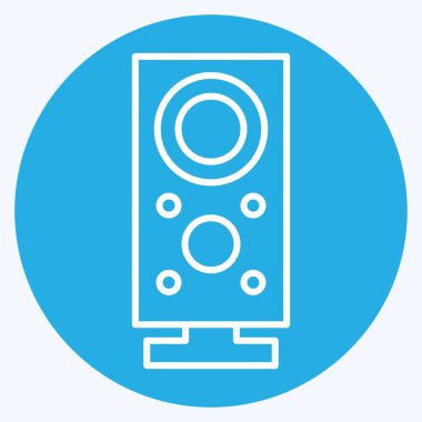 Icon Subwoofer. suitable for Computer Components symbol. blue eyes style. simple design editable. design template vector. simple illustration