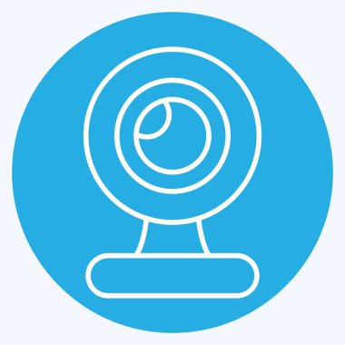 Icon Webcam. suitable for Computer Components symbol. blue eyes style. simple design editable. design template vector. simple illustration