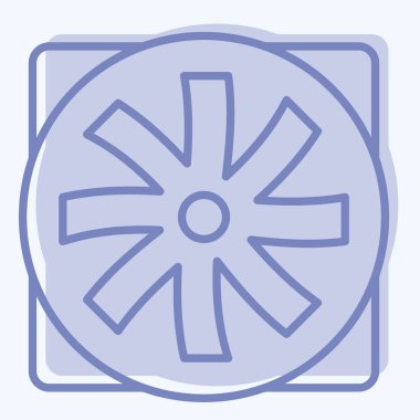 Icon Fan. suitable for Computer Components symbol. two tone style. simple design editable. design template vector. simple illustration