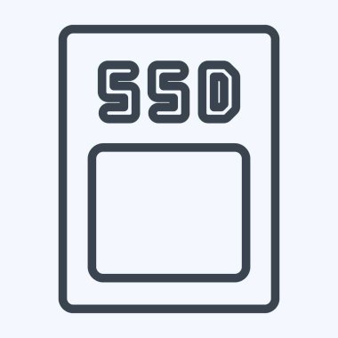 Icon SSD. suitable for Computer Components symbol. line style. simple design editable. design template vector. simple illustration