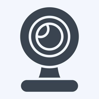 Icon Webcam. suitable for Computer Components symbol. glyph style. simple design editable. design template vector. simple illustration