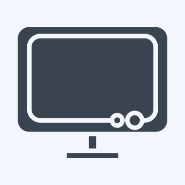 Icon Monitor. suitable for Computer Components symbol. glyph style. simple design editable. design template vector. simple illustration